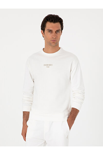 Cacharel Ekru Comfort Fit Bisiklet Yaka Sweatshirt 50302482-VR019