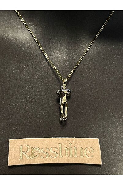 rosshine Gold Sarılan Çift Aşk Kolye Çelik