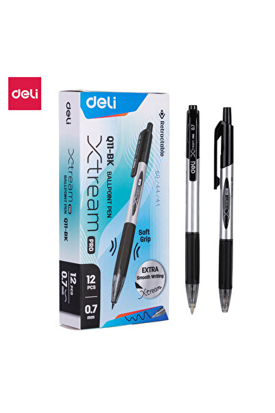 Deli قلم حبر جاف أسود EQ11-BK