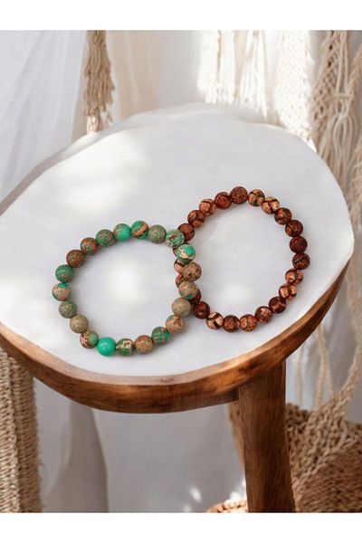 ms denis Legacy Tibetan Agate Double Special Combination (Power Trust Peace) Bracelet