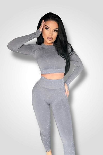 BOMBFIT Set compleu Push Up Urban Gray Seamless, sport, modelator, fitness