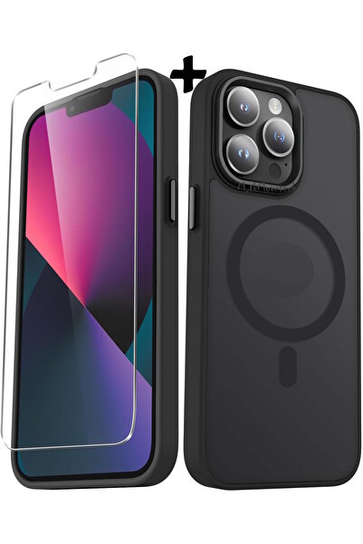 m.tk moveteck İphone 13 Pro Kılıf Mat Magsafe Şarj Özellikli Yumuşak Renkli K...