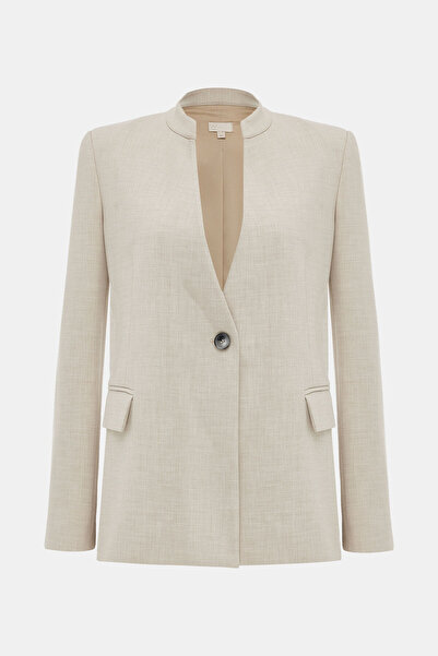 W Collection Stone Judge Collar Buttoned Jacket