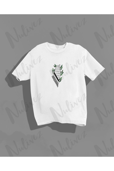 Nulivez تي شيرت فلسطين عالي الجودة للجنسين مقاس كبير