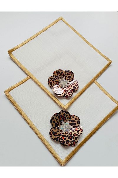 ELÇİÇEK HOME Presentation Napkin, Cocktail Napkin, Coffee Side Presentation Napkin 2 pcs
