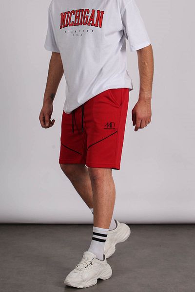 Madmext Red Men's Regular Fit Shorts 5401