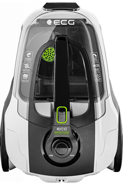 ECG Aspirator fara sac ECG VP BS6115 Independent, 800 W, capacitate 2 litri, filtru HEPA