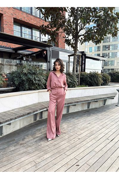 SANX Satin Pants Set