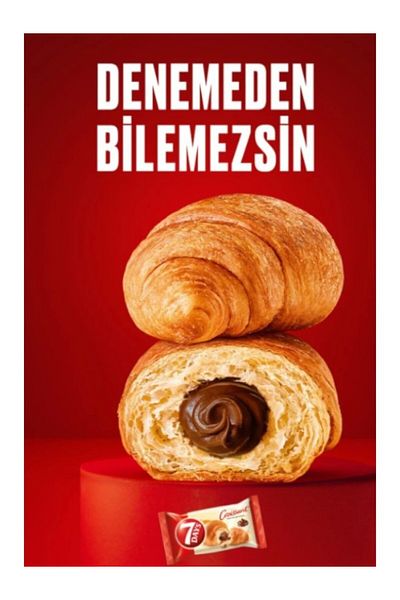 7DAYS Soft Croissant with Liquid Chocolate Cream Filling 60 Gr X 24-Piece Opportunity Pack