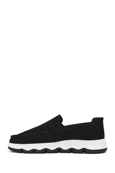 Derimod Men's Black Nubuck Leather Comfort Loafer 25Sfd6604V3