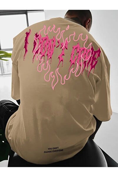 LOTS MODA Ανδρικό μπλουζάκι Street Fashion, με στάμπα καρδιάς και φλόγας, χαλ...