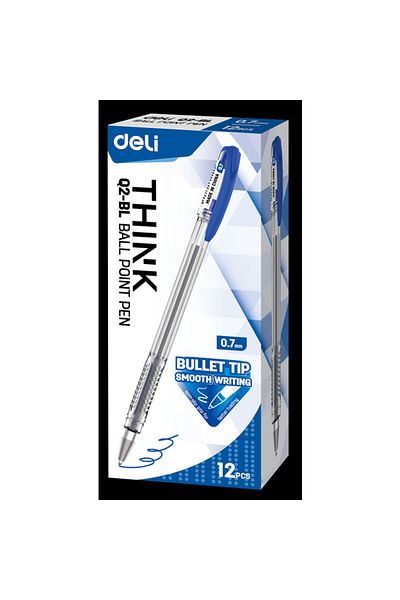 Deli Ball Point Pen BLUE EQ2-BL