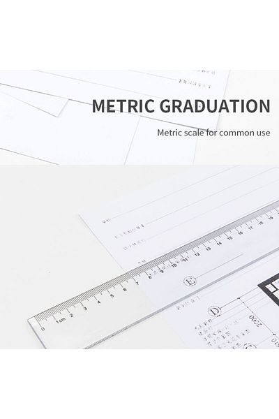 Deli Ruler TRANSPARENT E6250