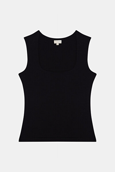 W Collection SİYAH KOLSUZ TSHIRT