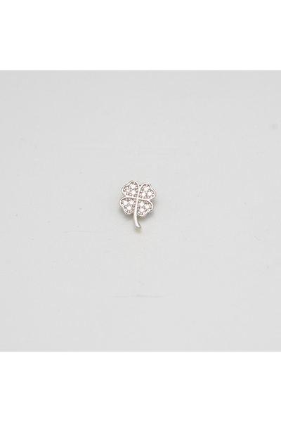 Piercing by Sever Taşlı Yonca Uğur Çelik Piercing Gümüş/Silver Renkli ve Şeff...