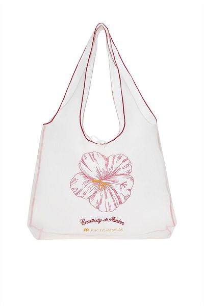 Pull & Bear Transparent floral tote bag