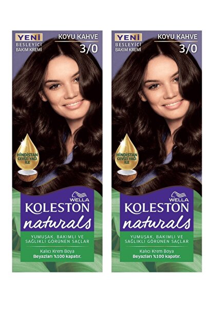 Wella Koleston Saç Boyası Naturals 3/0 Koyu Kahve X 2 Adet
