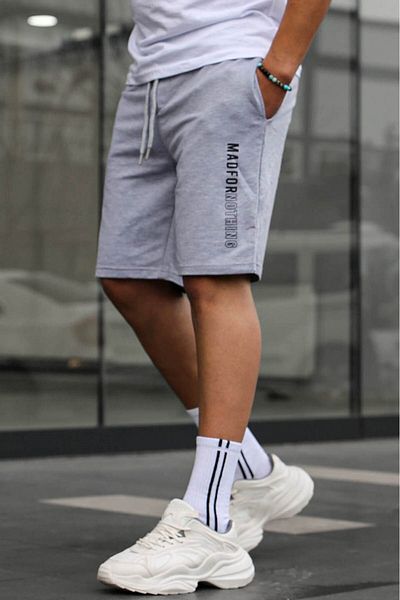 Madmext Šedé kraťasy Capri 5403