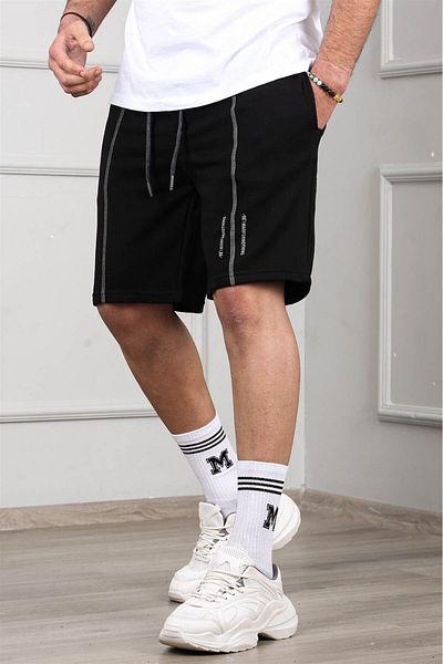 Madmext Černé šortky Capri 4849
