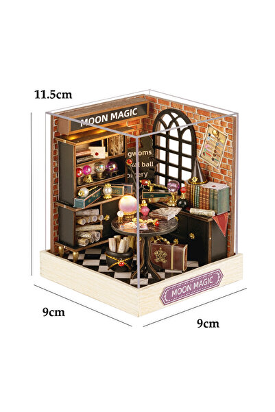 Choice QT-085 بيت الدمية السحري الخشبي ثلاثي الأبعاد مجموعة تجميع يدوية الصنع...