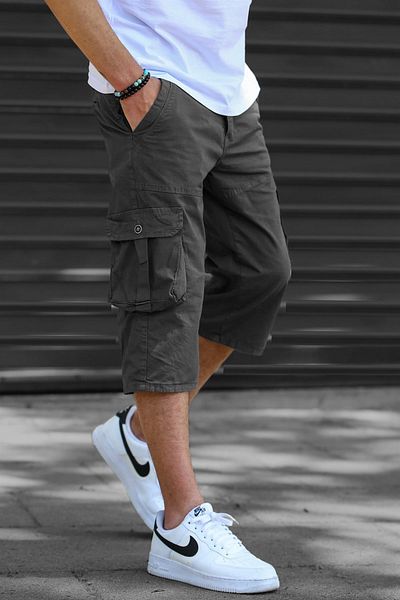 Madmext Ανδρικό σορτς Capri Pocket Smoked Gabardine Cargo 5754