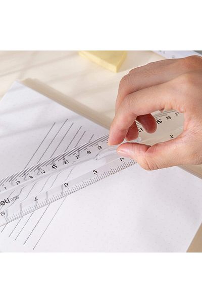 Deli Ruler TRANSPARENT EG01612
