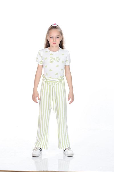 Kamex Heart and Line Milan Fabric Girl's Suit Green