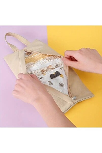 Flippy Storage Bag for Small Clothes, Underwear, Socks & Cosmetics, Waterproof, Handle, 10x20x3 cm,