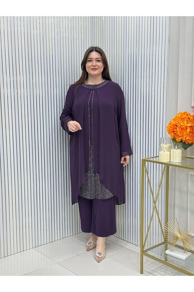 GK Σετ τουνίκ Sandy Chiffon Plus Size