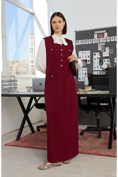 Fatma Atasoy Blazer Burgundy Gilet
