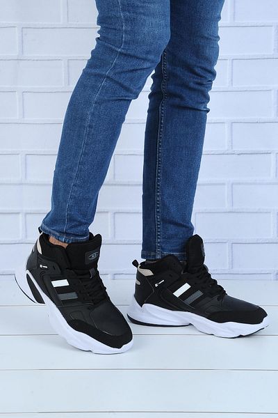 M.P. Comfort Sole Ankle Length Lace up Unisex Black Basketball Shoes White