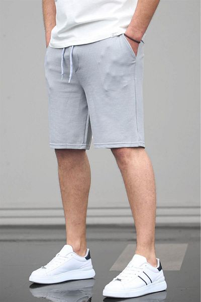 Madmext Gefärbte graue Basic-Herrenshorts 5438
