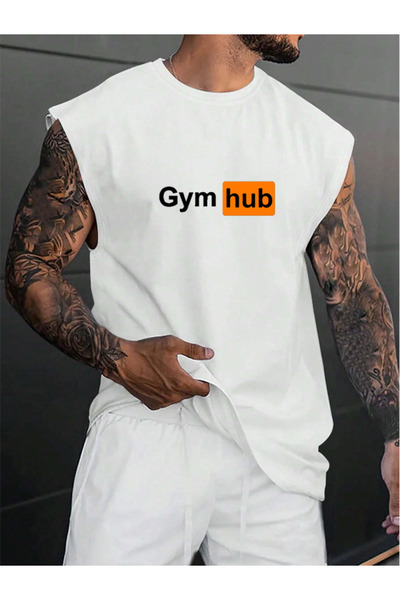 Revasser Kadın/erkek Gymhub Renkli Özel Baskılı Oversize Pamuk Penye Bisiklet...