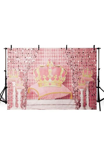 Mehofond Photo Background , Textile, Pink/gold, 210 X 150 Cm