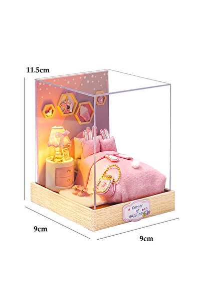 Choice QT-028 مع غطاء DIY Miniature Doll House 3D Puzzle Building Assembly Ki...