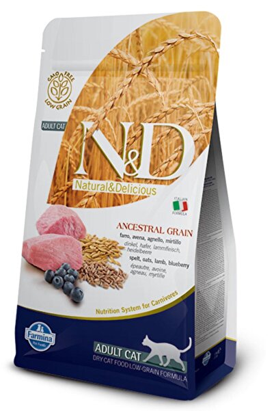 N&D N-d Düşük Tahıllı Kuzu Etli Yaban Mersinli Yetişkin Kedi Maması 1.5 Kg