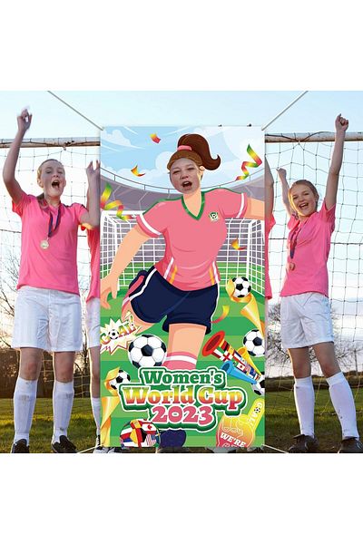 Dpkow World Cup photo banner, polyester, multicolor, 185 x 90 cm