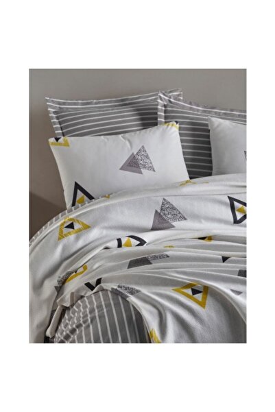 Eponj Home Thin 100% cotton blanket, 200 x 235 cm, Eponj Home, Erois White