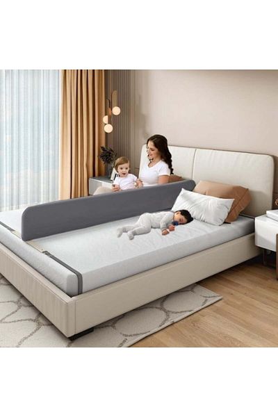 Chock chick Children's Bed Barrier - Co-sleeping Protection, Sleep Safety, Steel Fixing, 190 Cm