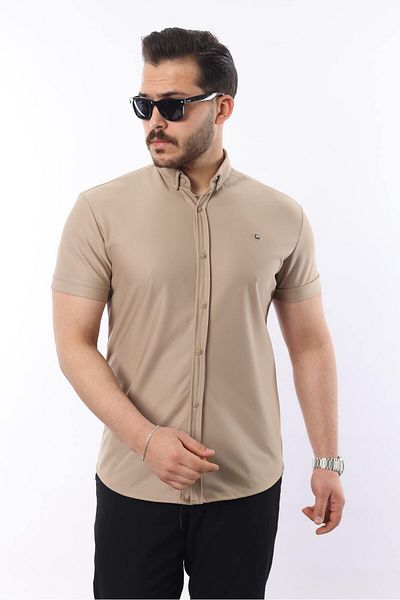 comstar Ανδρικό κοντομάνικο Slim Fit Summer Basic Κομψό πουκάμισο