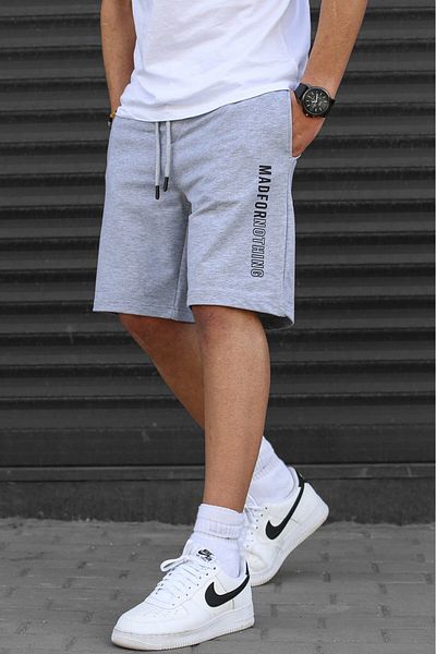 Madmext Šedé kraťasy Capri 5403