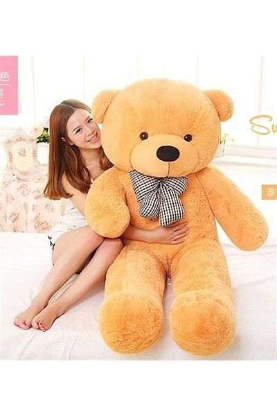 Özgüner Oyuncak 160 Cm Big Teddy Bear with Bow Tie (100% Domestic) Brown