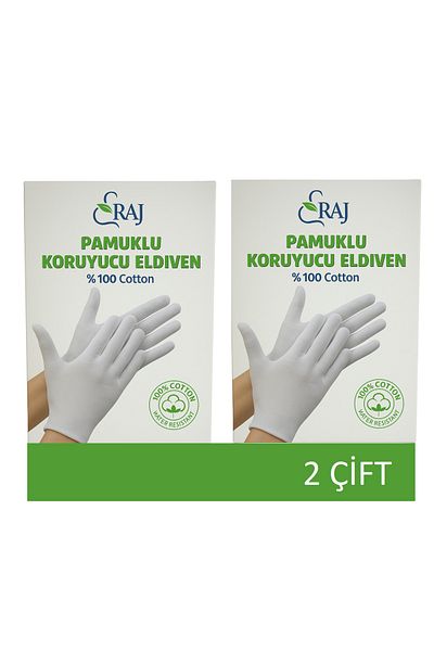 RAJ Gloves -Cotton Protective Gloves 2 Pairs