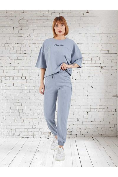 Freeista Gray Crew Neck Tracksuit Set Fr 3902500