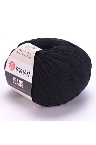 Yarnart Jeans Amigurimi & Motif Hand Knitting Yarn - 53 Black