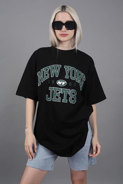 Madmext Oversize dámské tričko s černým potiskem Mg1226