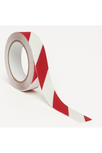 Erginler Ticaret Beyaz-kırmızı Merdiven Kaydırmaz Bant (25 mmx25 mt)