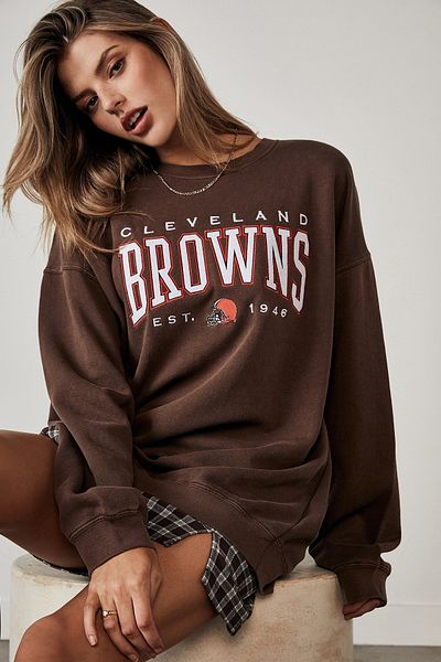 Madmext Mad Girls Damen Sweatshirt mit Aufdruck MG1210, Braun