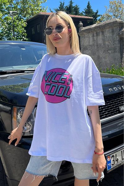 Madmext Μπλουζάκι Mad Girls White Printed Mg1149