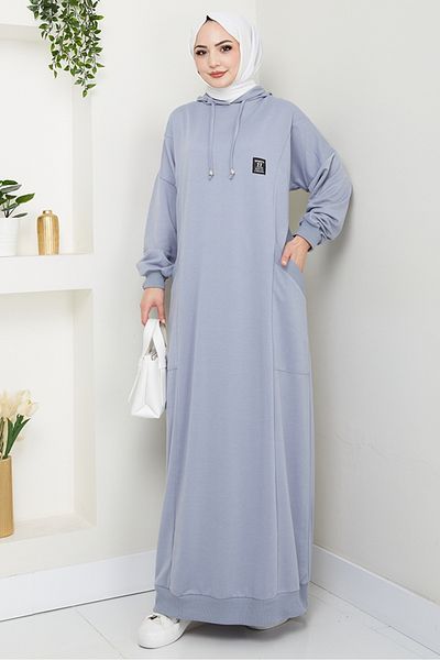 Bestenur Φόρεμα Anger Hooded 1421 - Γκρι